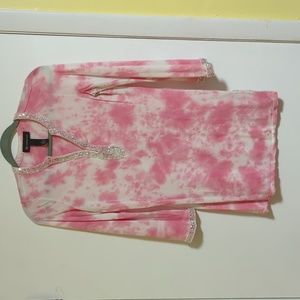 Inc international concepts beaded 3/4 sleeve tunic women's US sz M